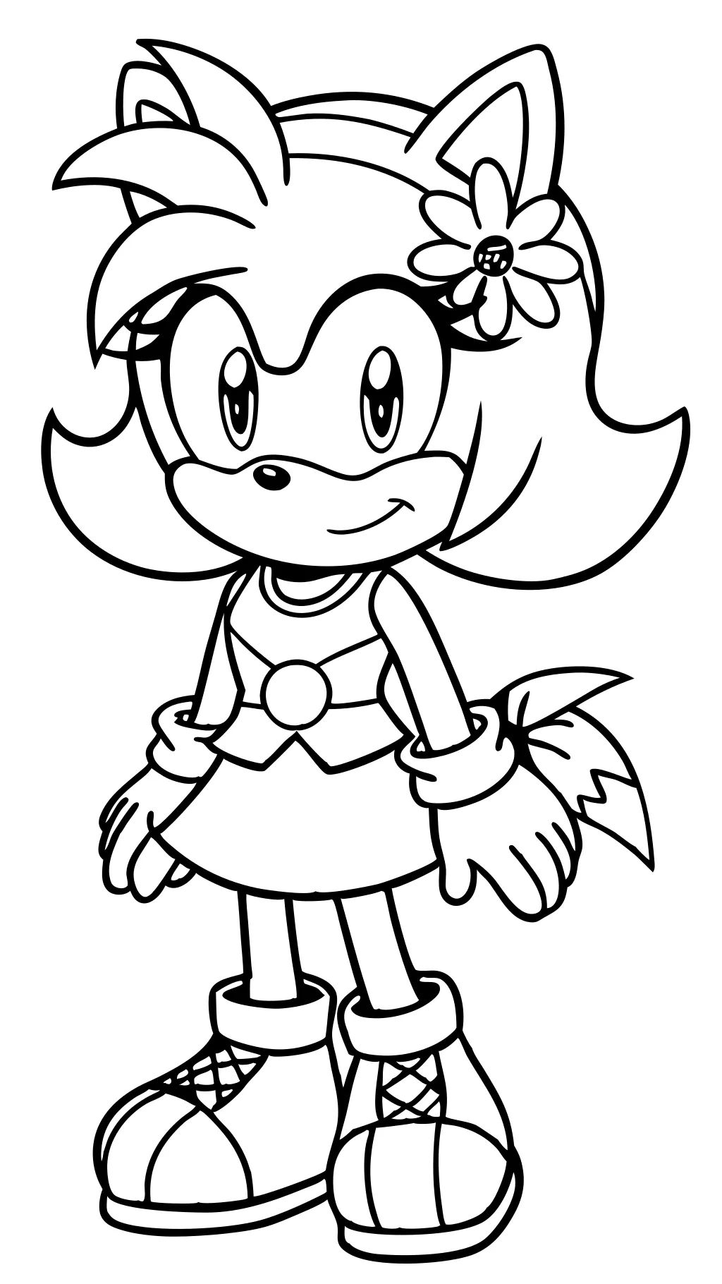 sonic coloring pages amy